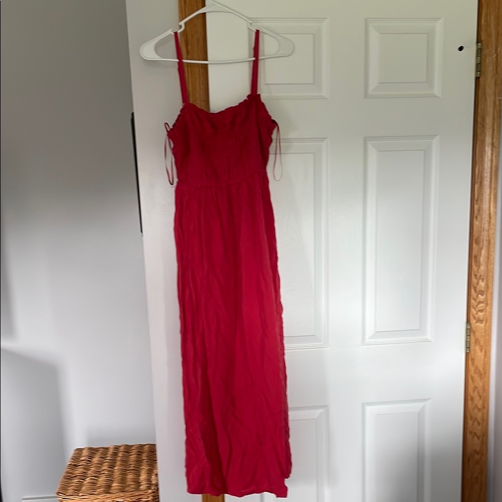 Old Navy Red Spaghetti Strap Slip Maxi Dress